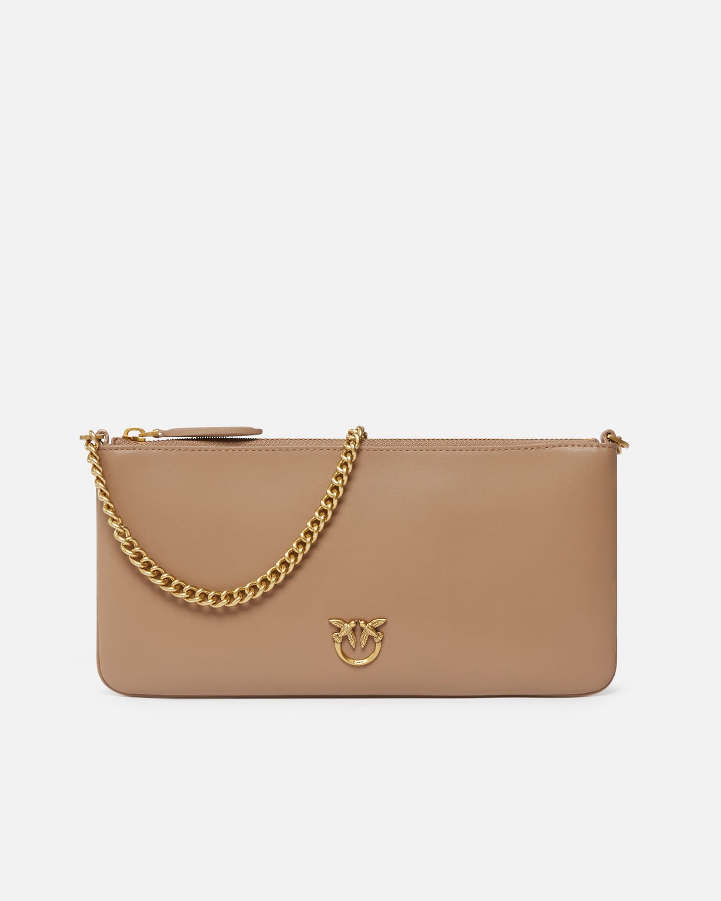 Horizontal Flat Bag in leather