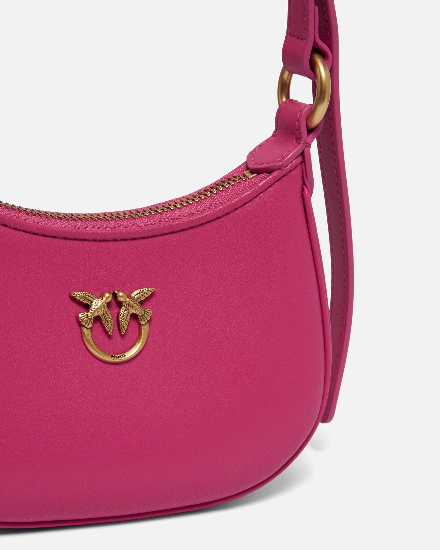 Half Moon baby leather shoulder bag
