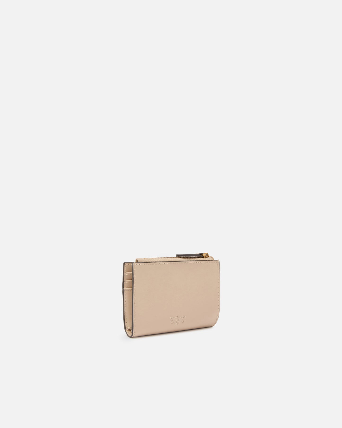 Small smooth leather wallet with logo