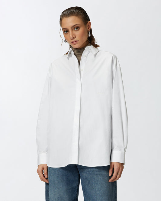Oversize poplin shirt