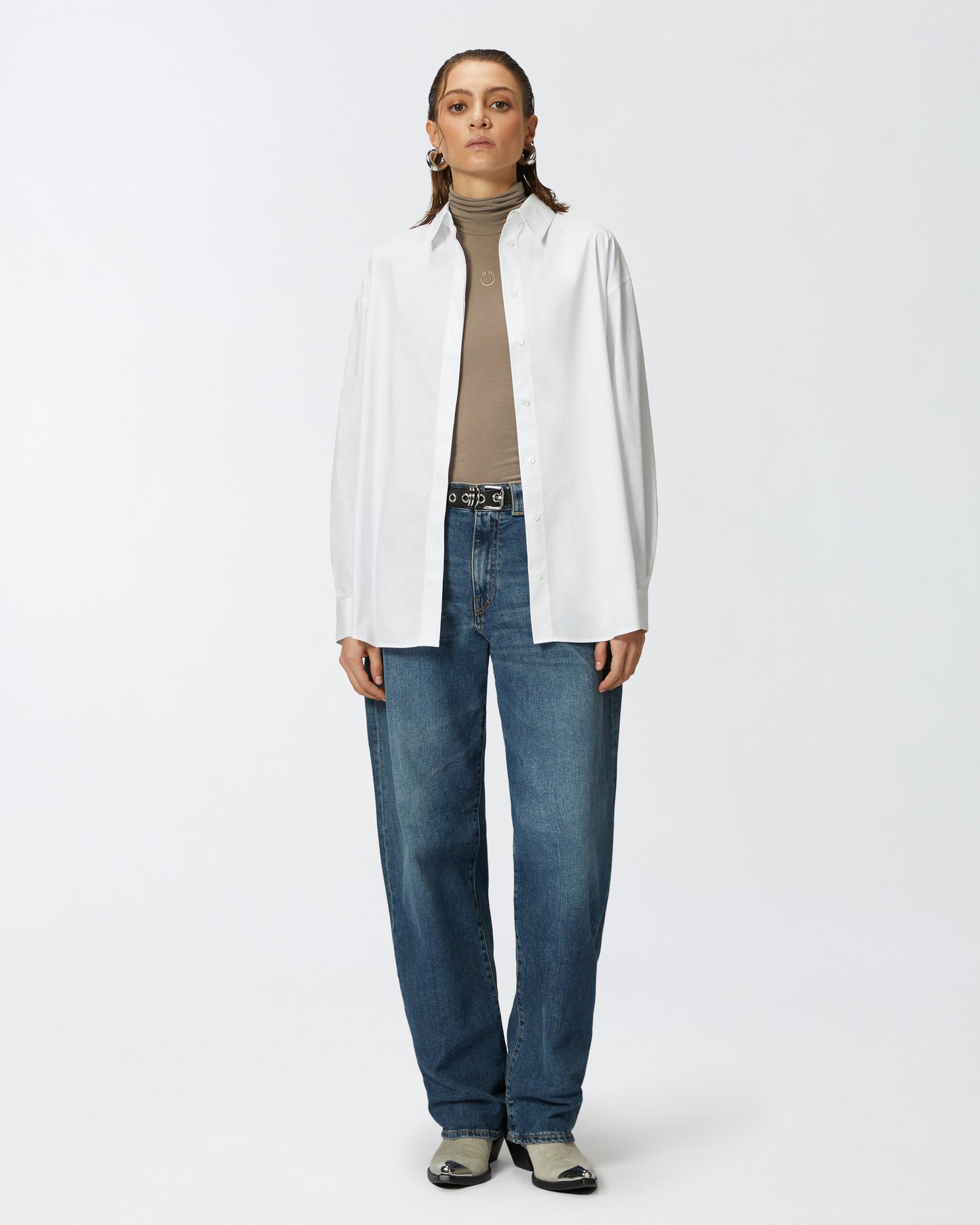 Oversize poplin shirt
