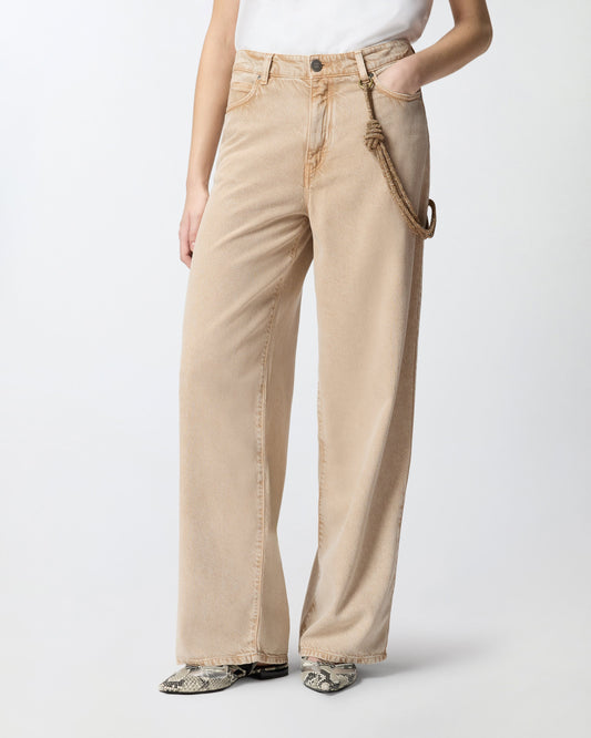 Jeans with jewel cord