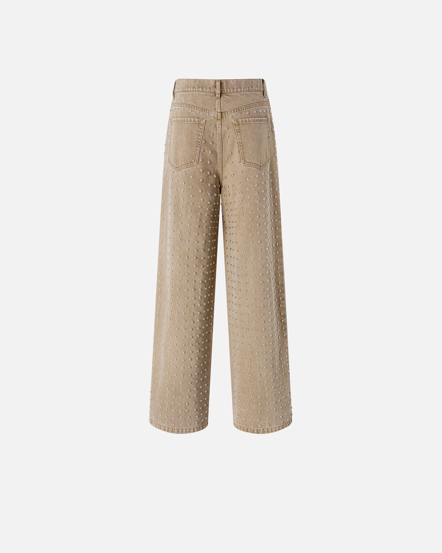 Brown jeans with studs