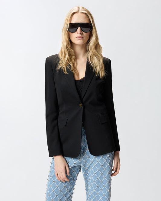 Fitted jacket with gold-coloured buttons