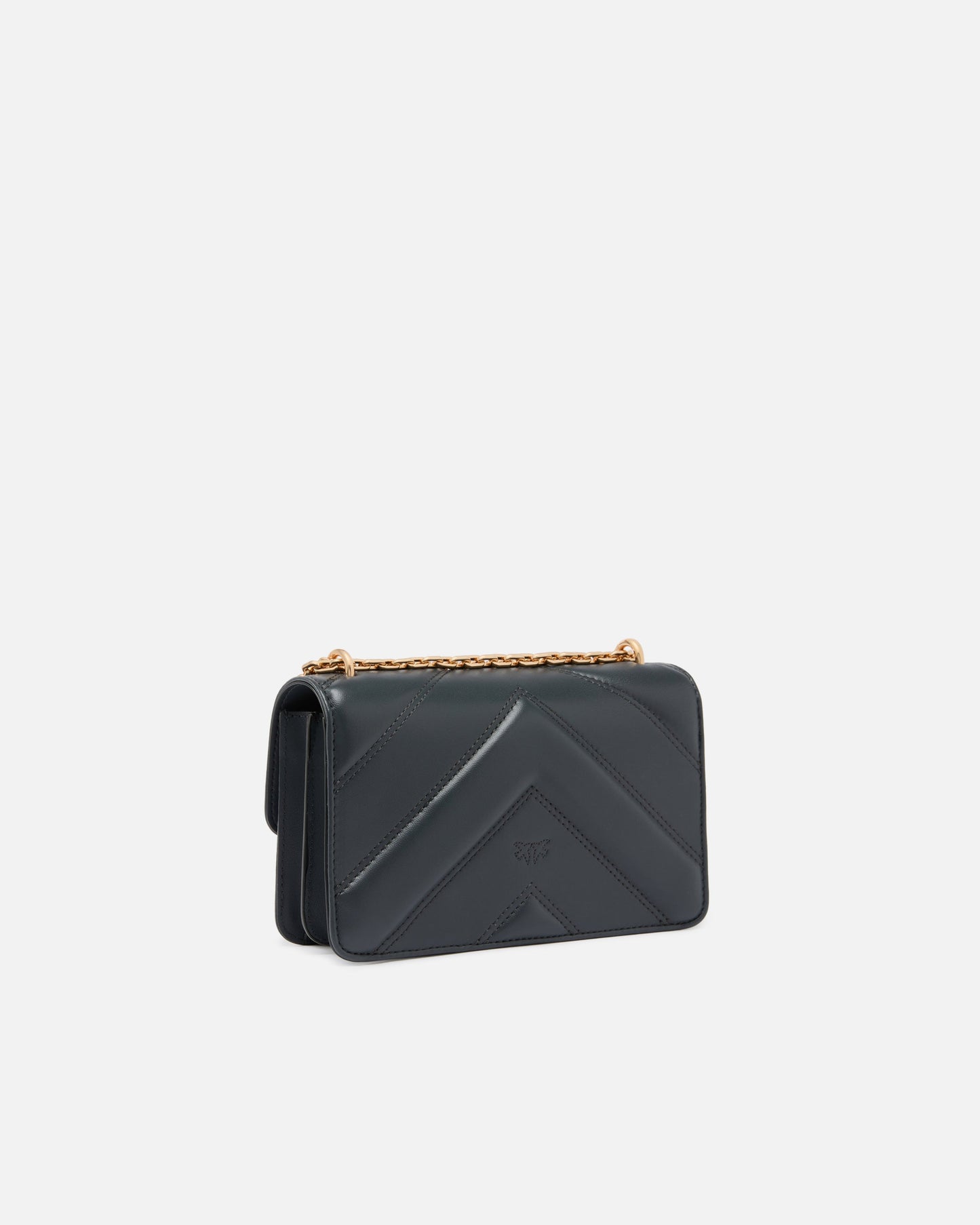 Mini Love Bag One shoulder bag in chevron leather and nappa with triple chain