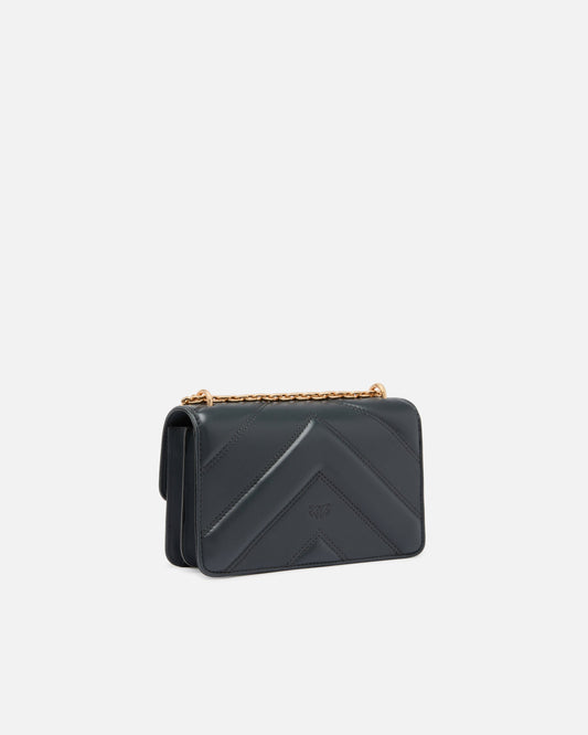Mini Love Bag One shoulder bag in chevron leather and nappa with triple chain