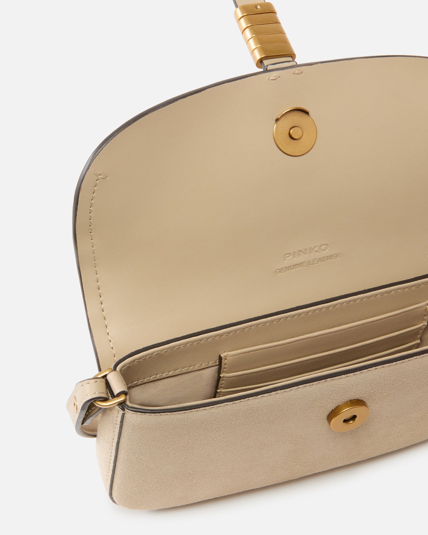 Saddle Flat medium shoulder bag in suede
