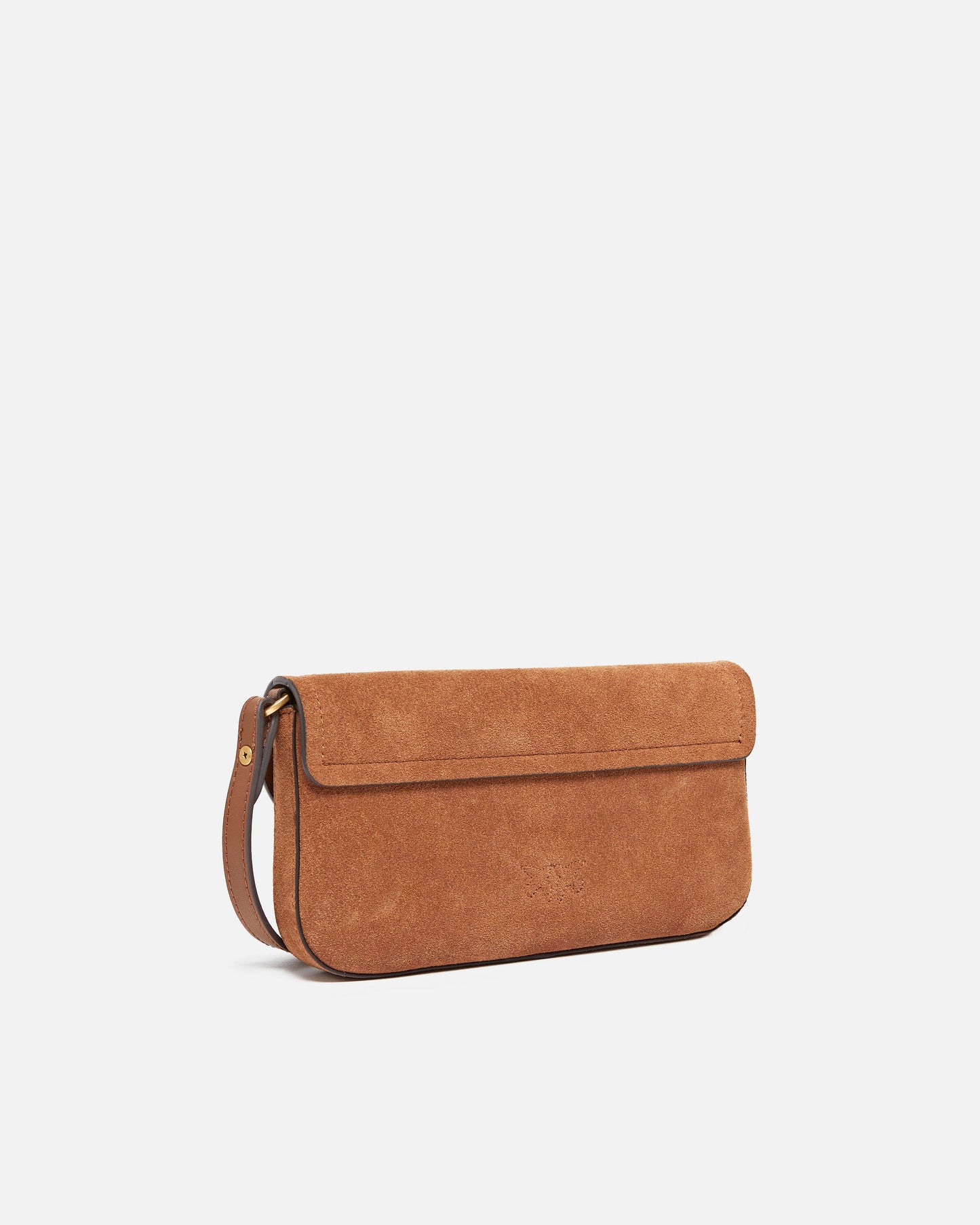 Saddle Flat medium shoulder bag in suede