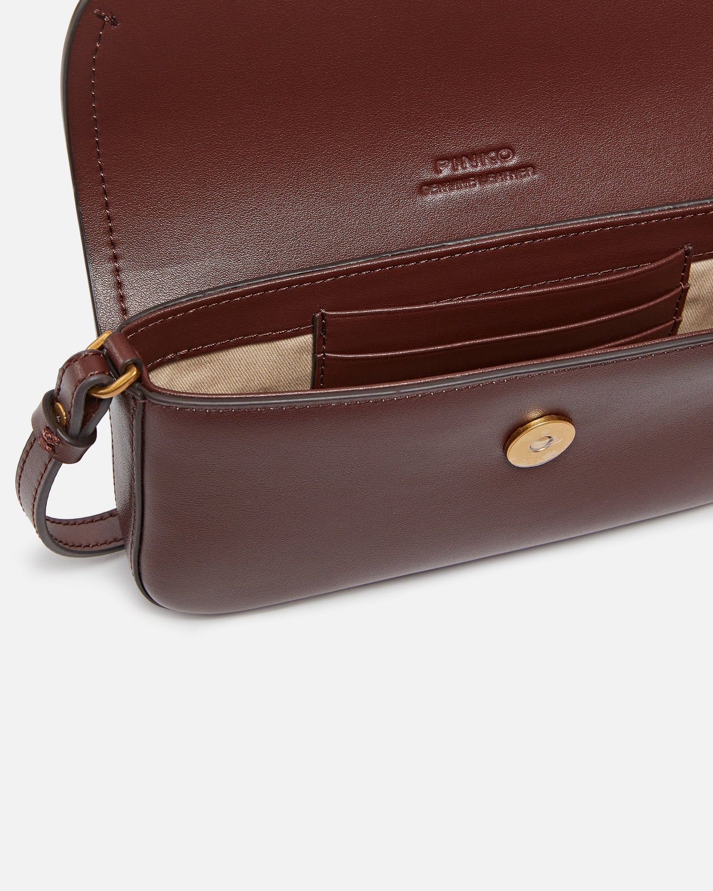 Saddle Flat medium shoulder bag in leather