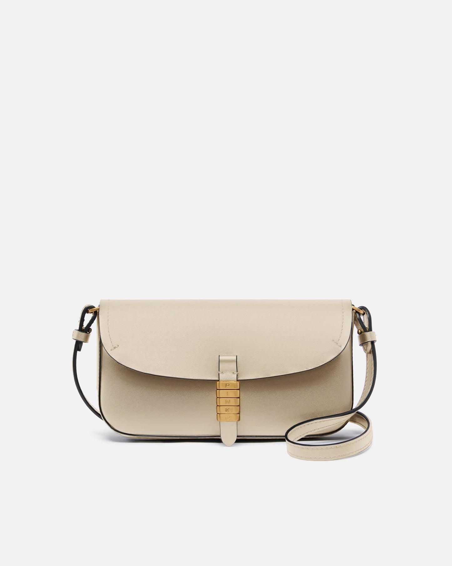 Saddle Flat medium shoulder bag in leather