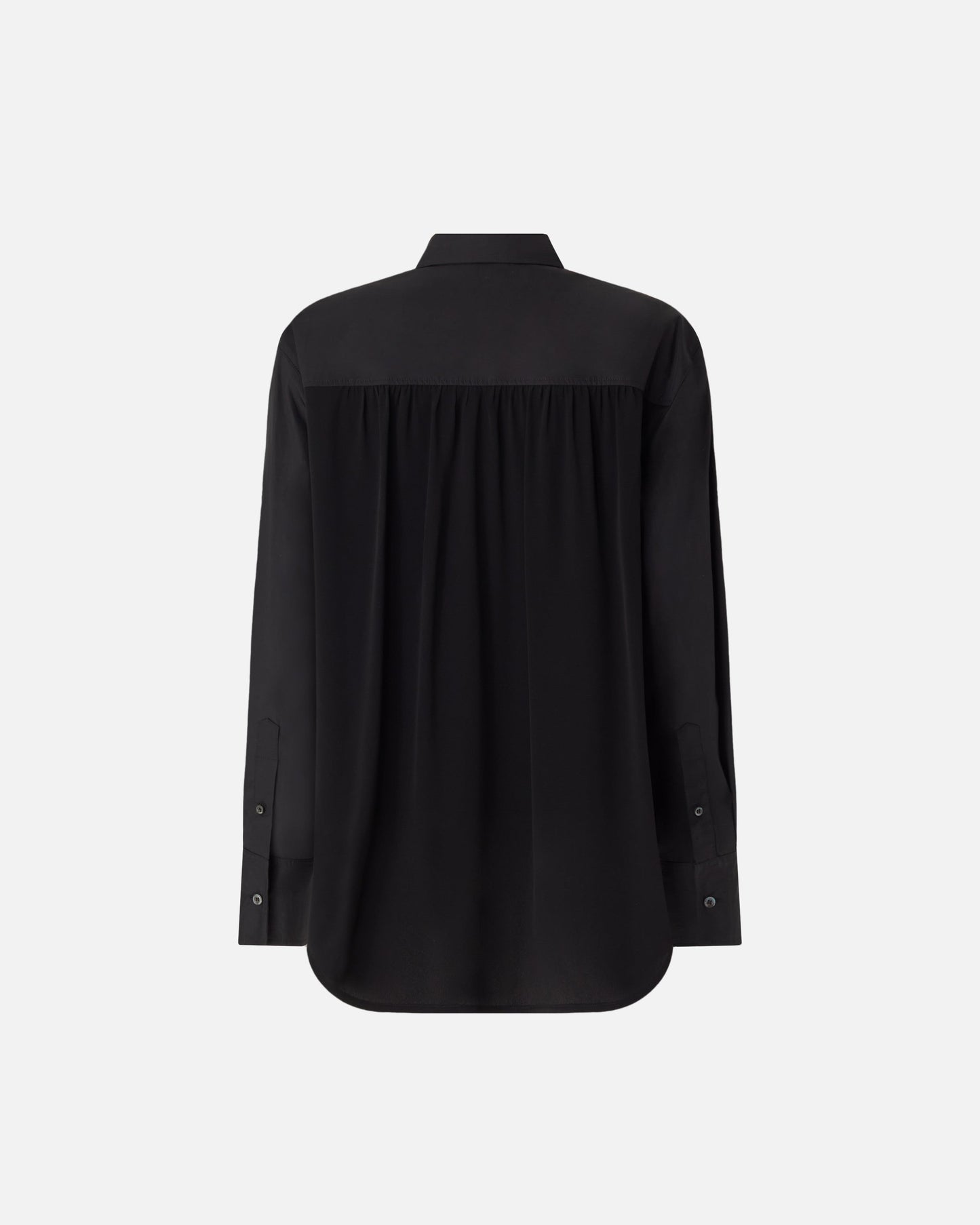 Poplin and crêpe shirt