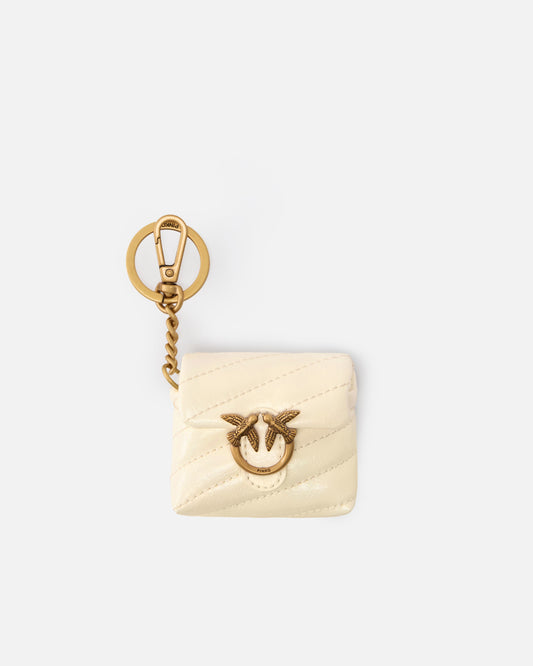 Love Bag Puff AirPods case in shiny leather