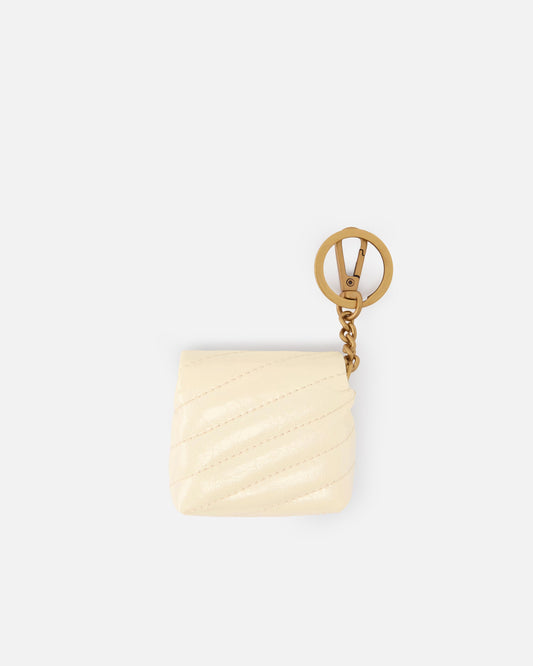 Love Bag Puff AirPods case in shiny leather