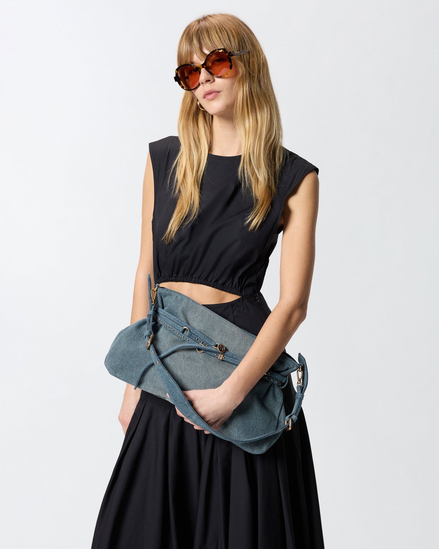 Belt Bag Big large shoulder bag in denim
