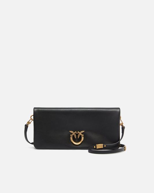 Love Bag Click Soft Horizontal medium crossbody clutch in leather