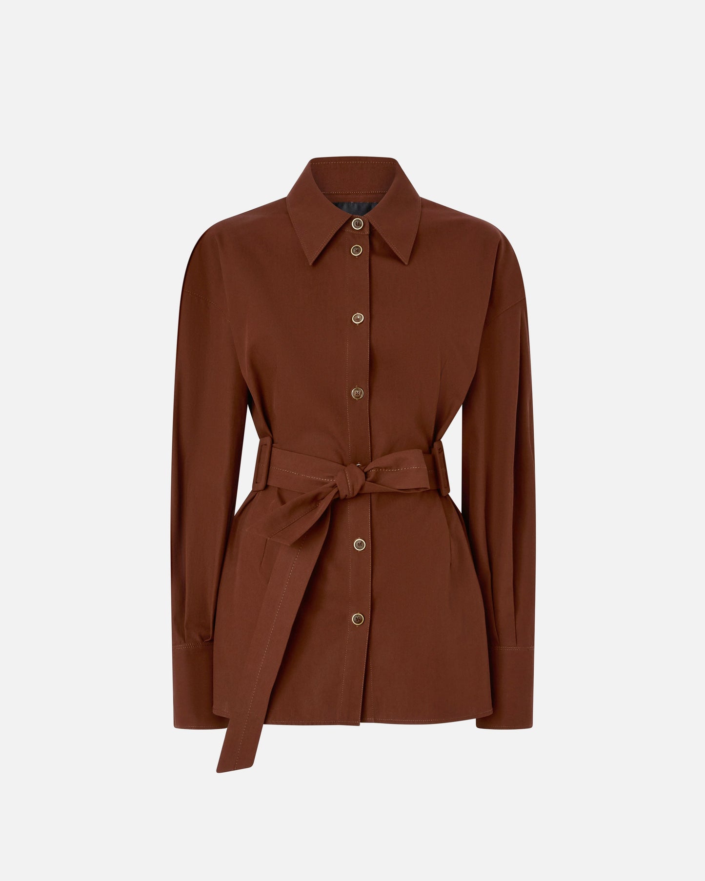 Cotton jacket with belt