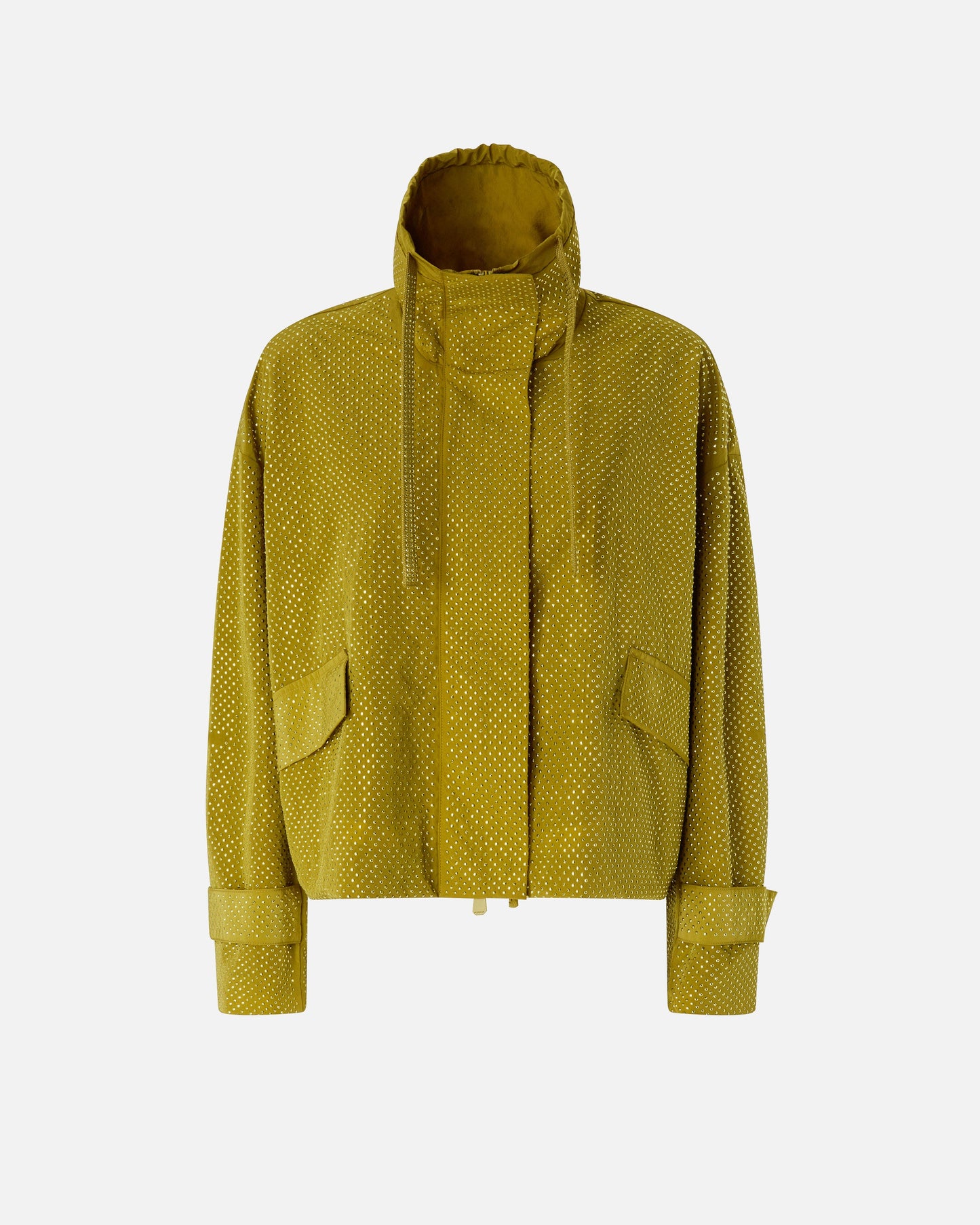Blouson jacket with all-over micro studs