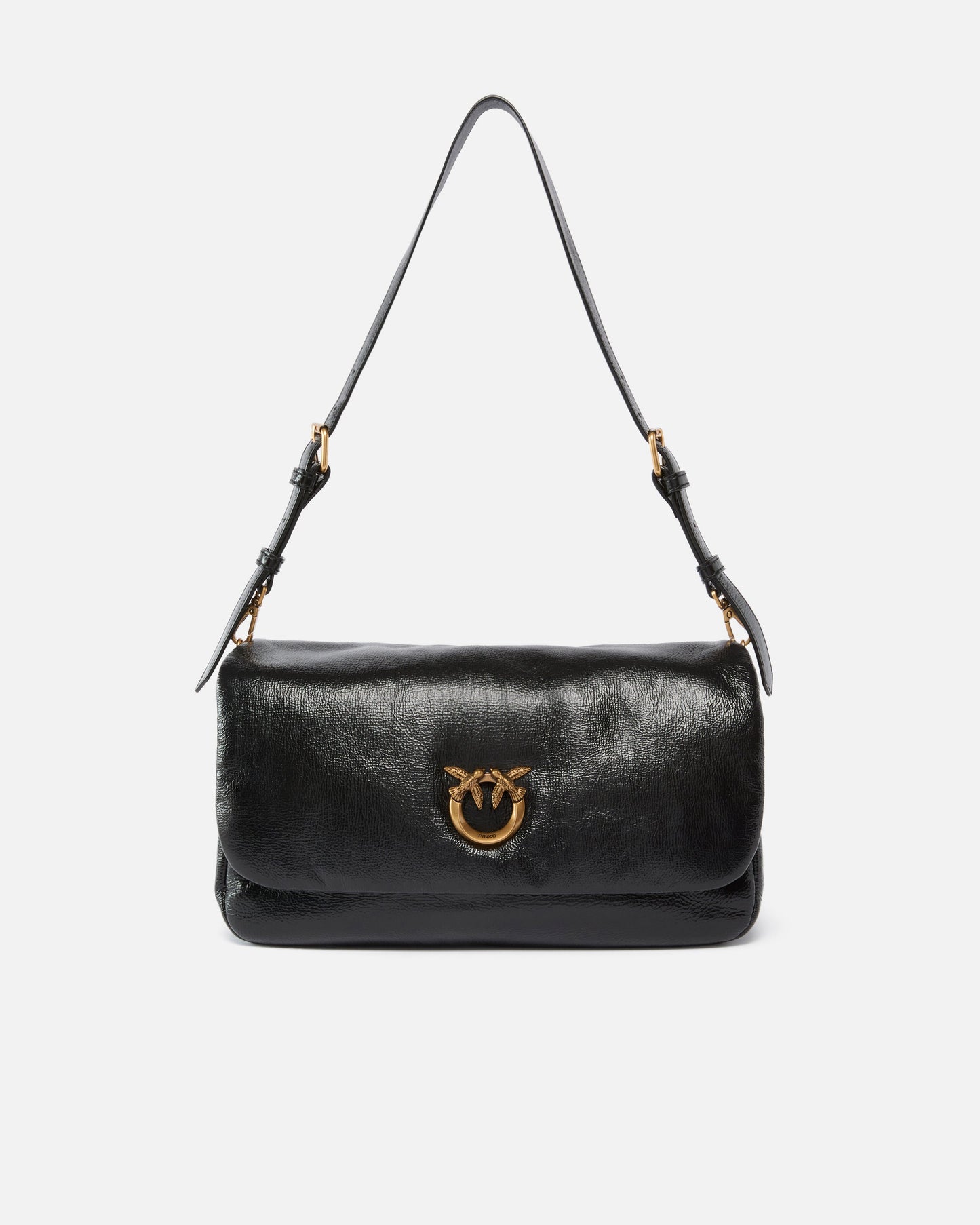 Love Bag Click Soft Horizontal Handle medium crossbody bag in shiny leather