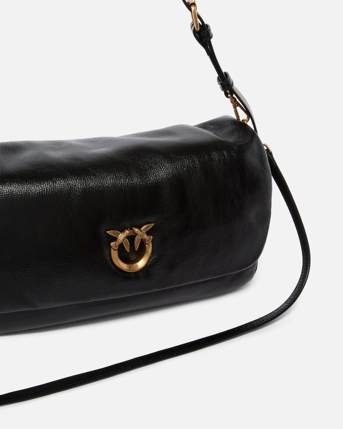 Love Bag Click Soft Horizontal Handle medium crossbody bag in shiny leather