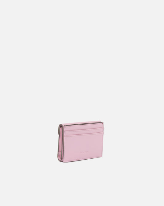 Leather wallet with logo lettering