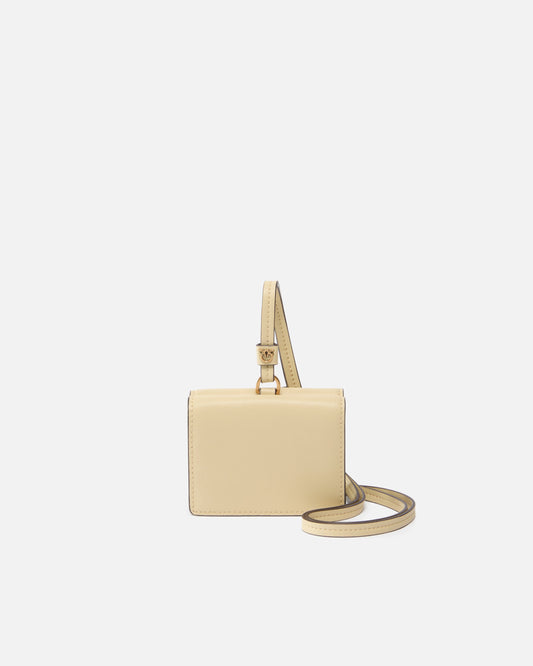 Compact leather wallet with wristlet