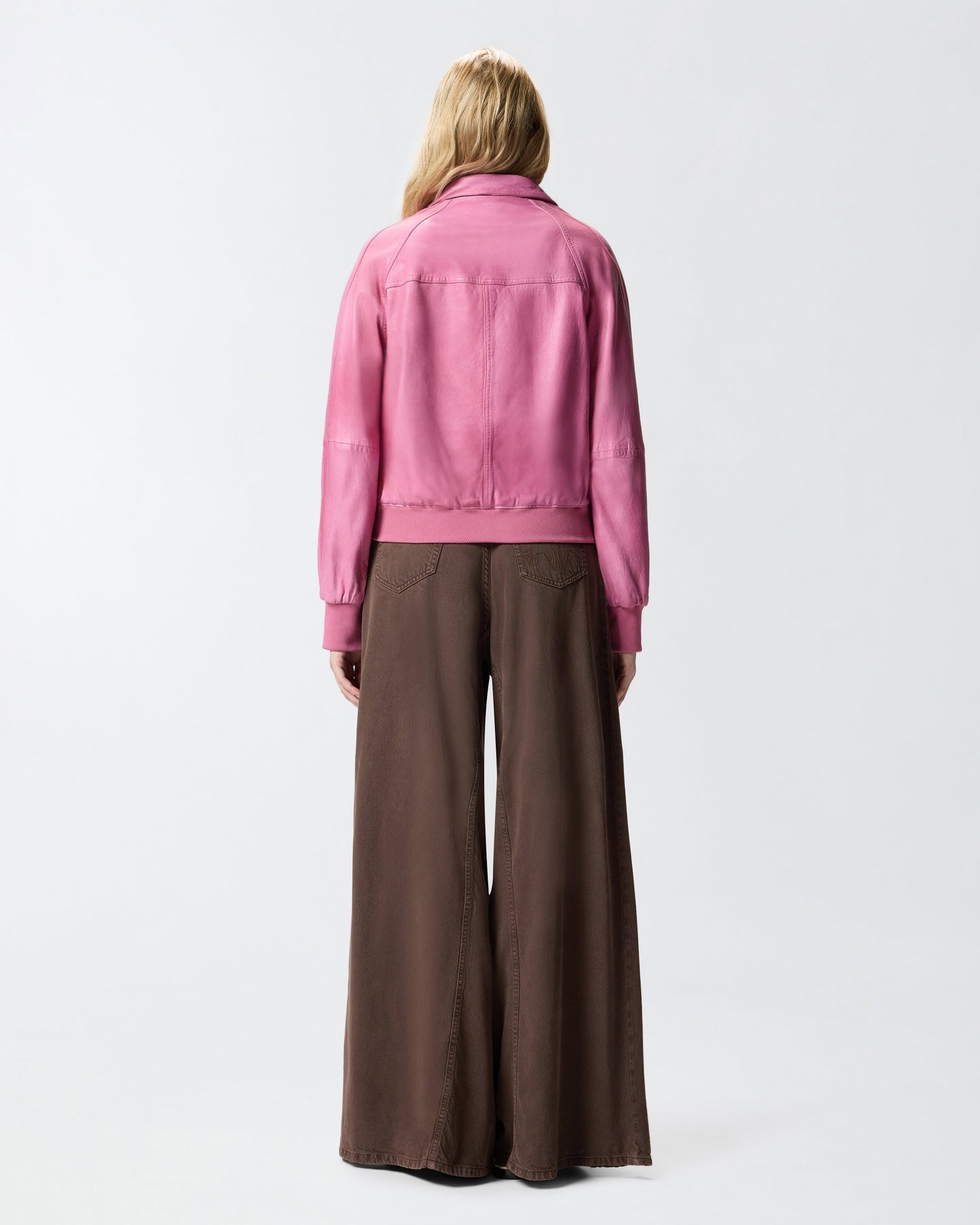 Bomber jacket in vintage leather