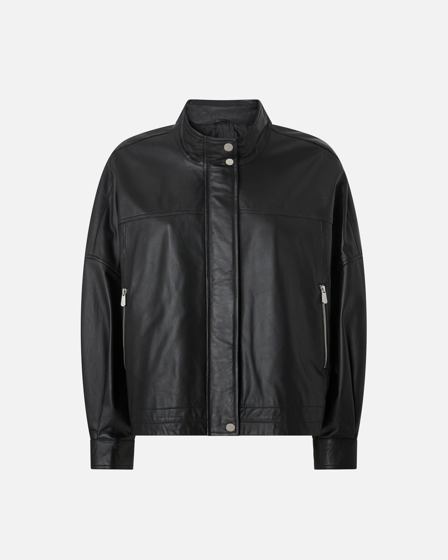 Nappa leather blouson jacket
