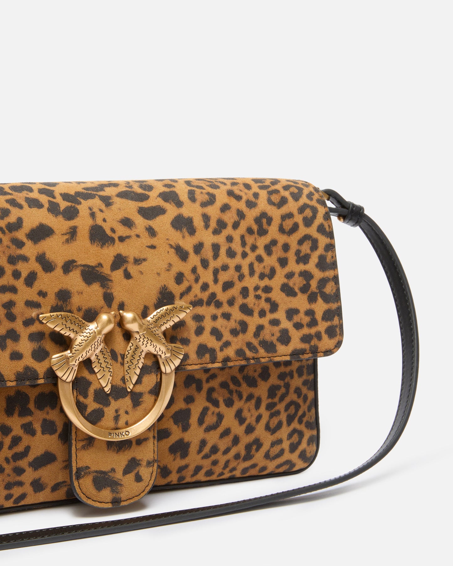 Love Bag One Slouchy medium shoulder bag in leopard-print suede