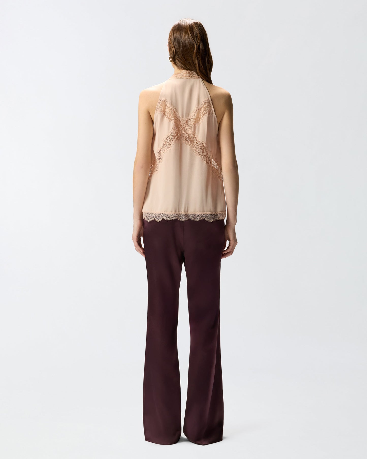 Halterneck top with lace