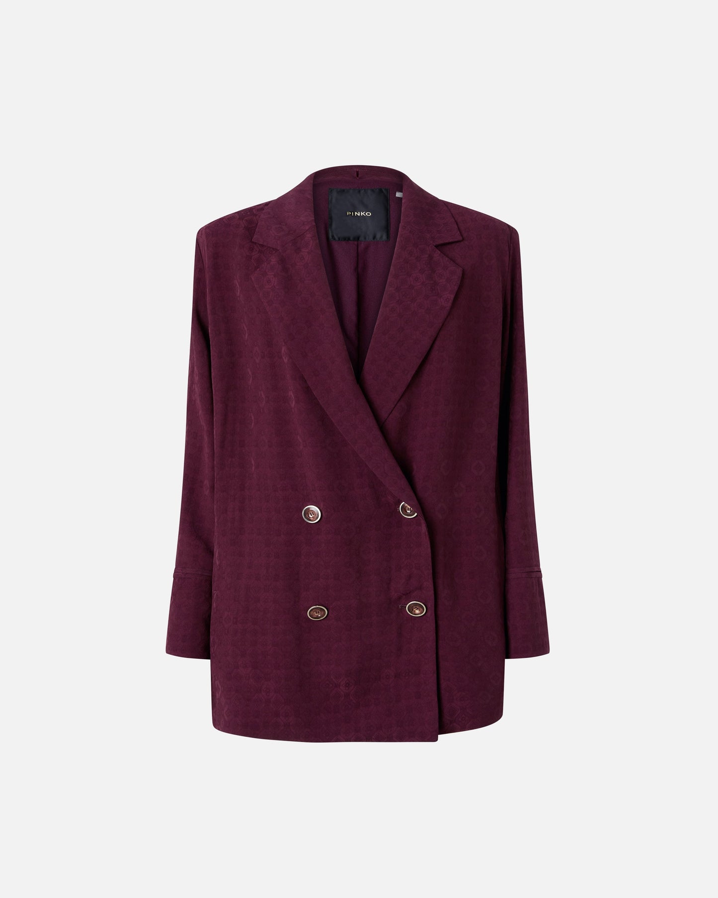 Double-breasted jacket with tie motif