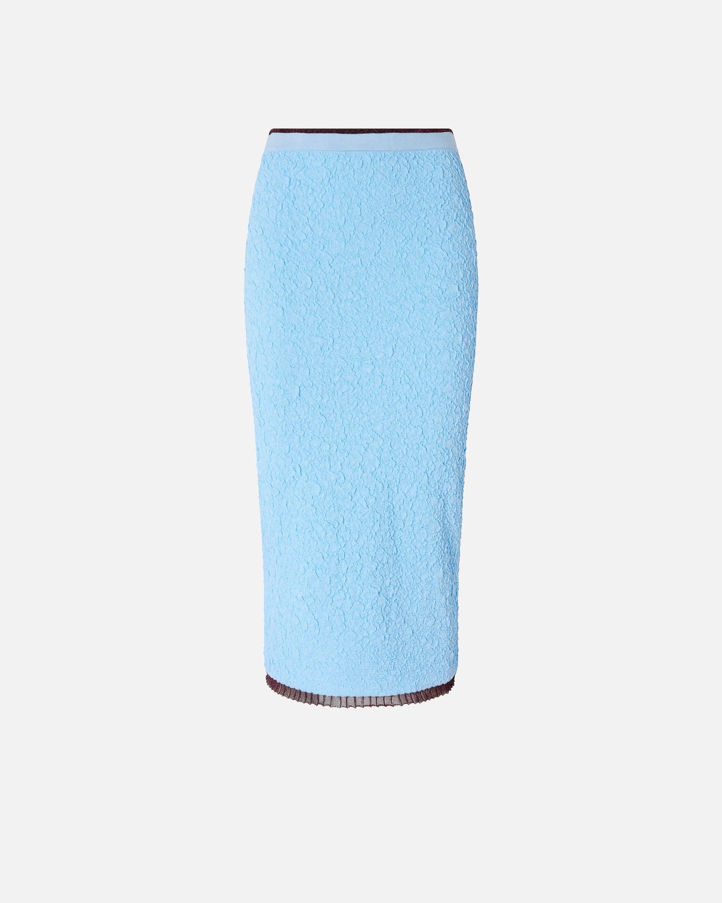 Slim-fit jacquard midi skirt