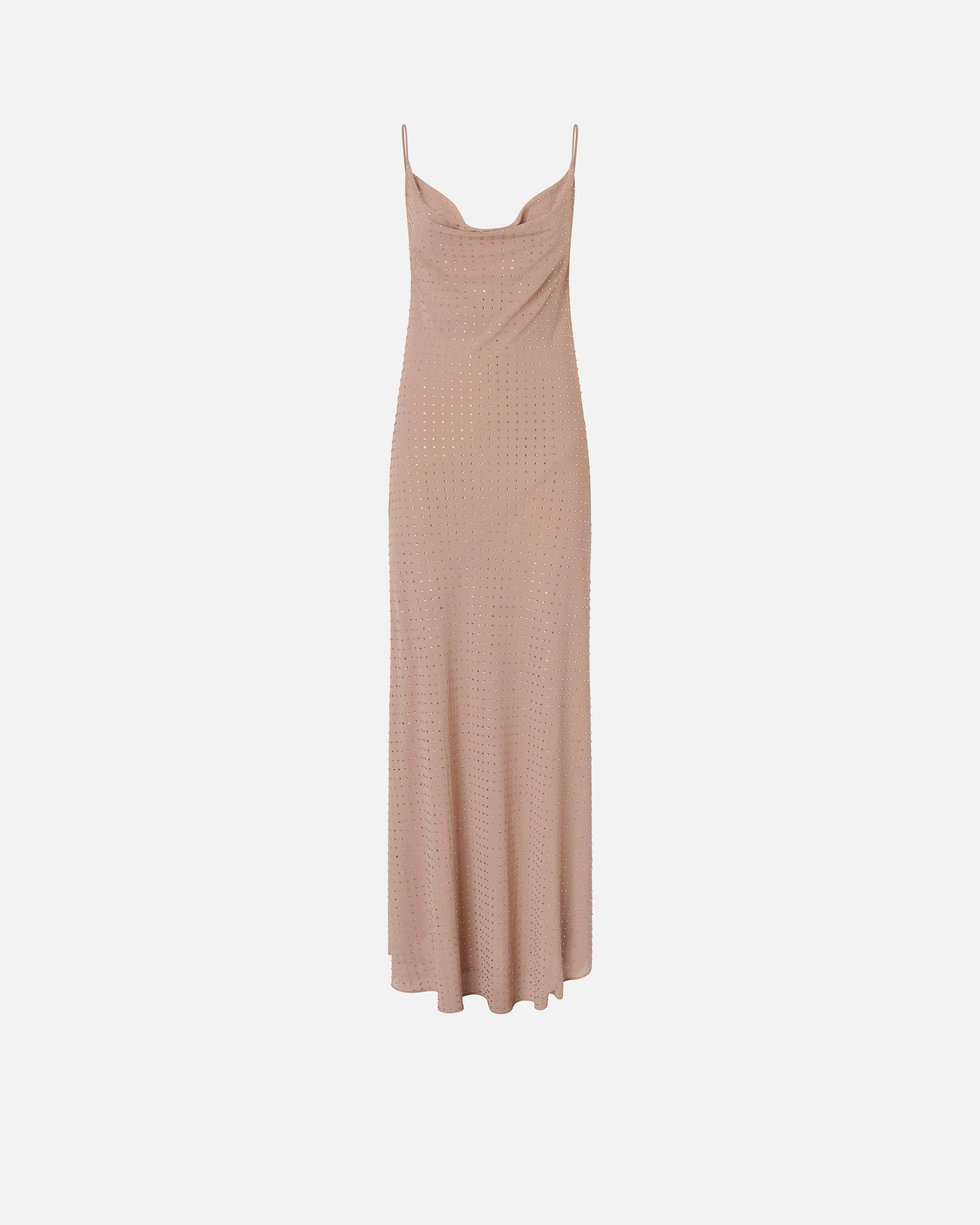 Long slip dress with rhinestones