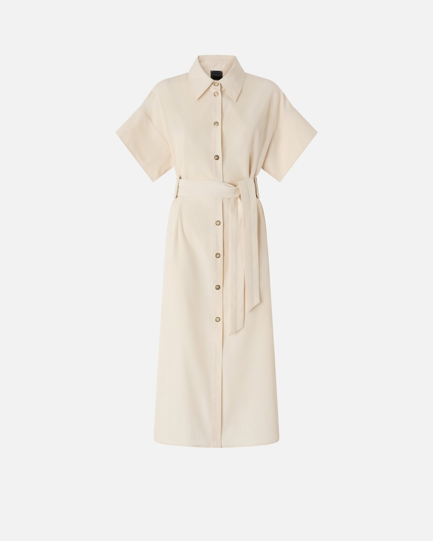 Midi shirt dress with belt