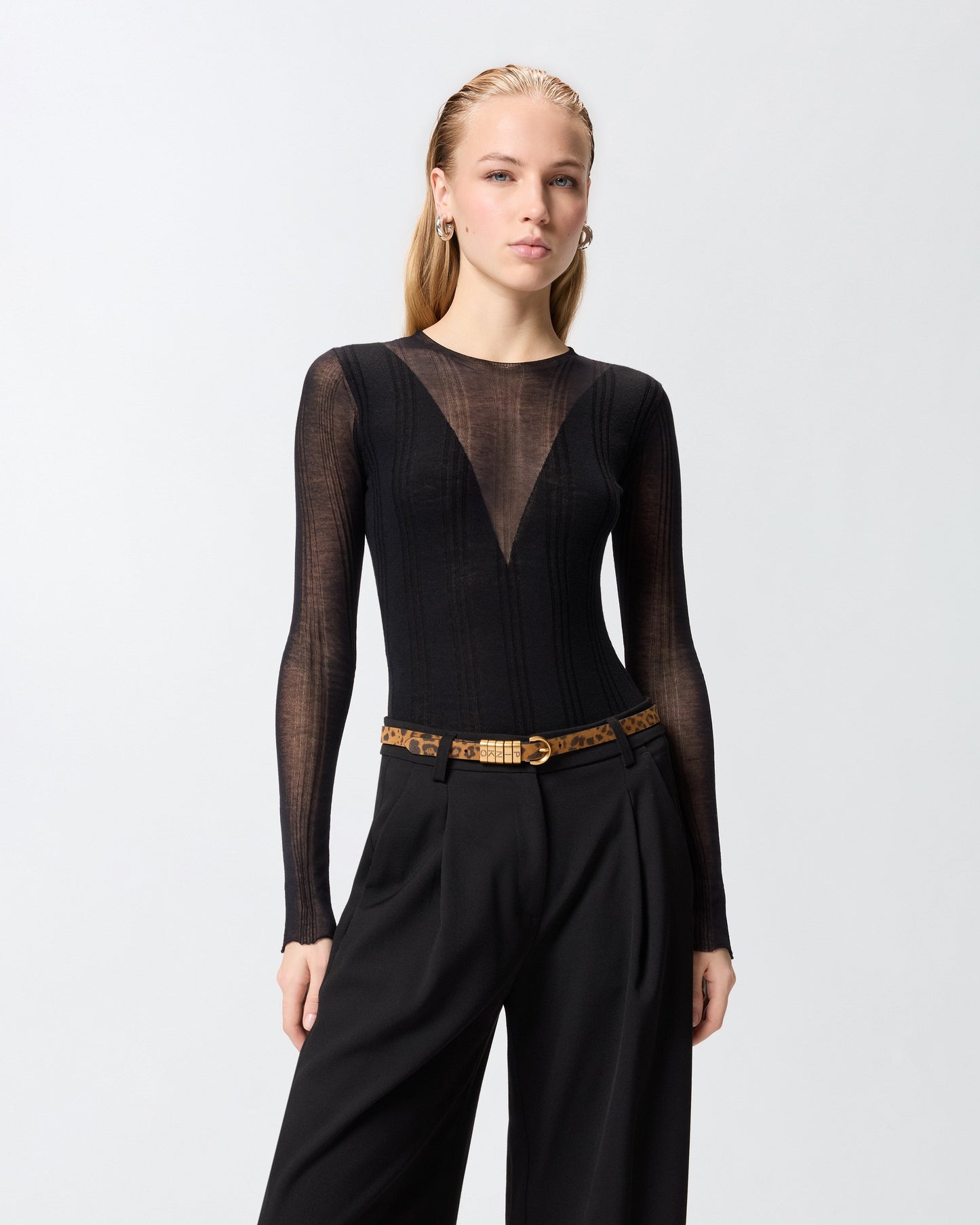 Bodysuit with sheer details
