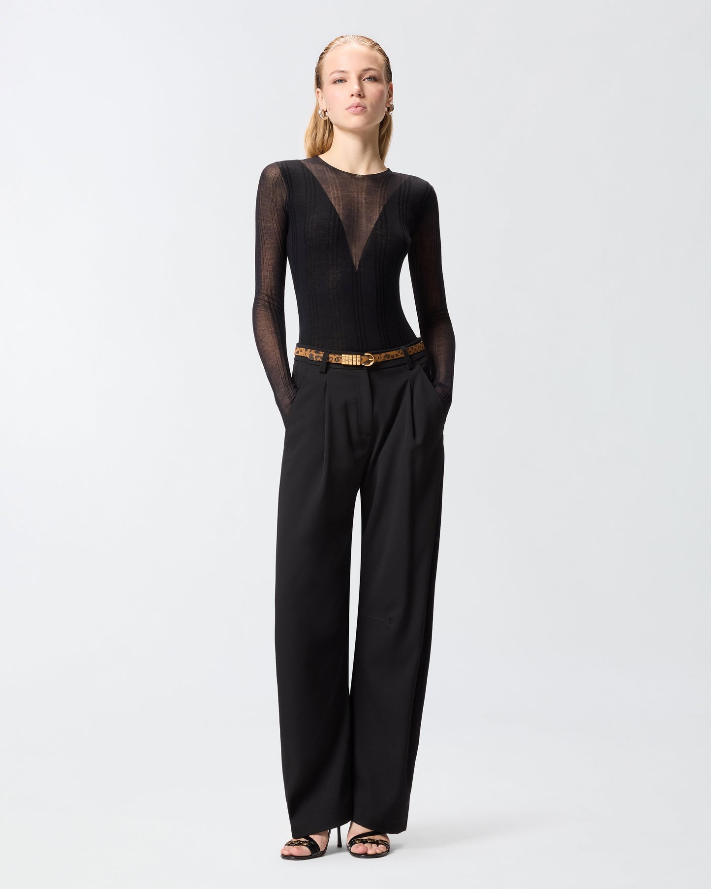 Bodysuit with sheer details