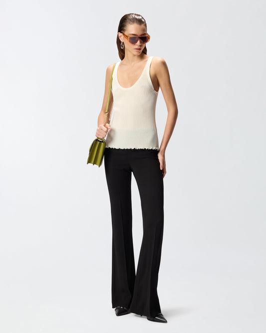 Ribbed vest top with logo