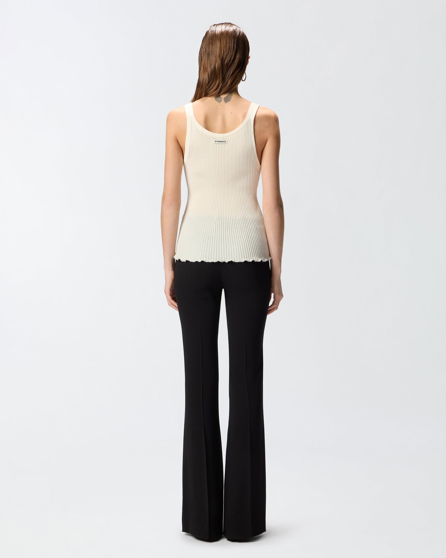 Ribbed vest top with logo