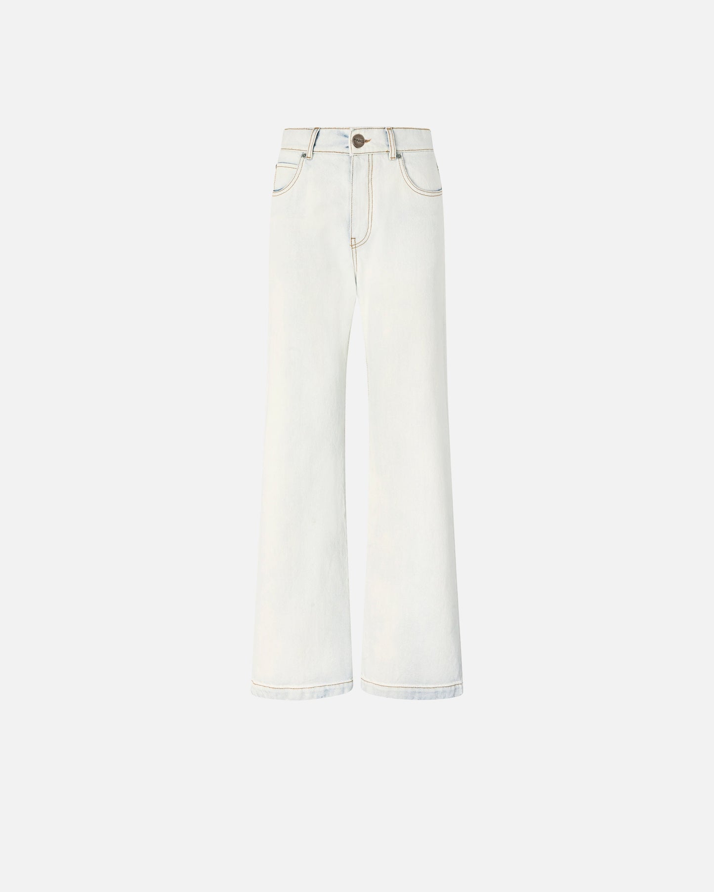 Jeans with contrasting fold-down waist