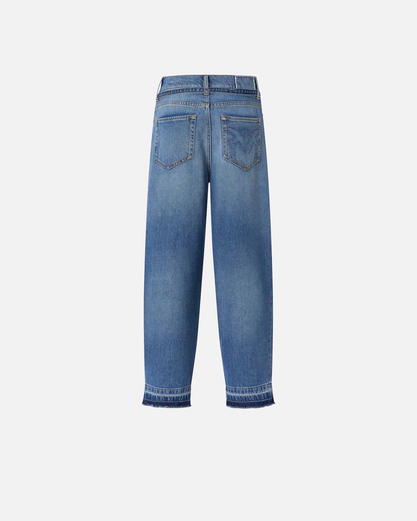 Balloon jeans with worn effect