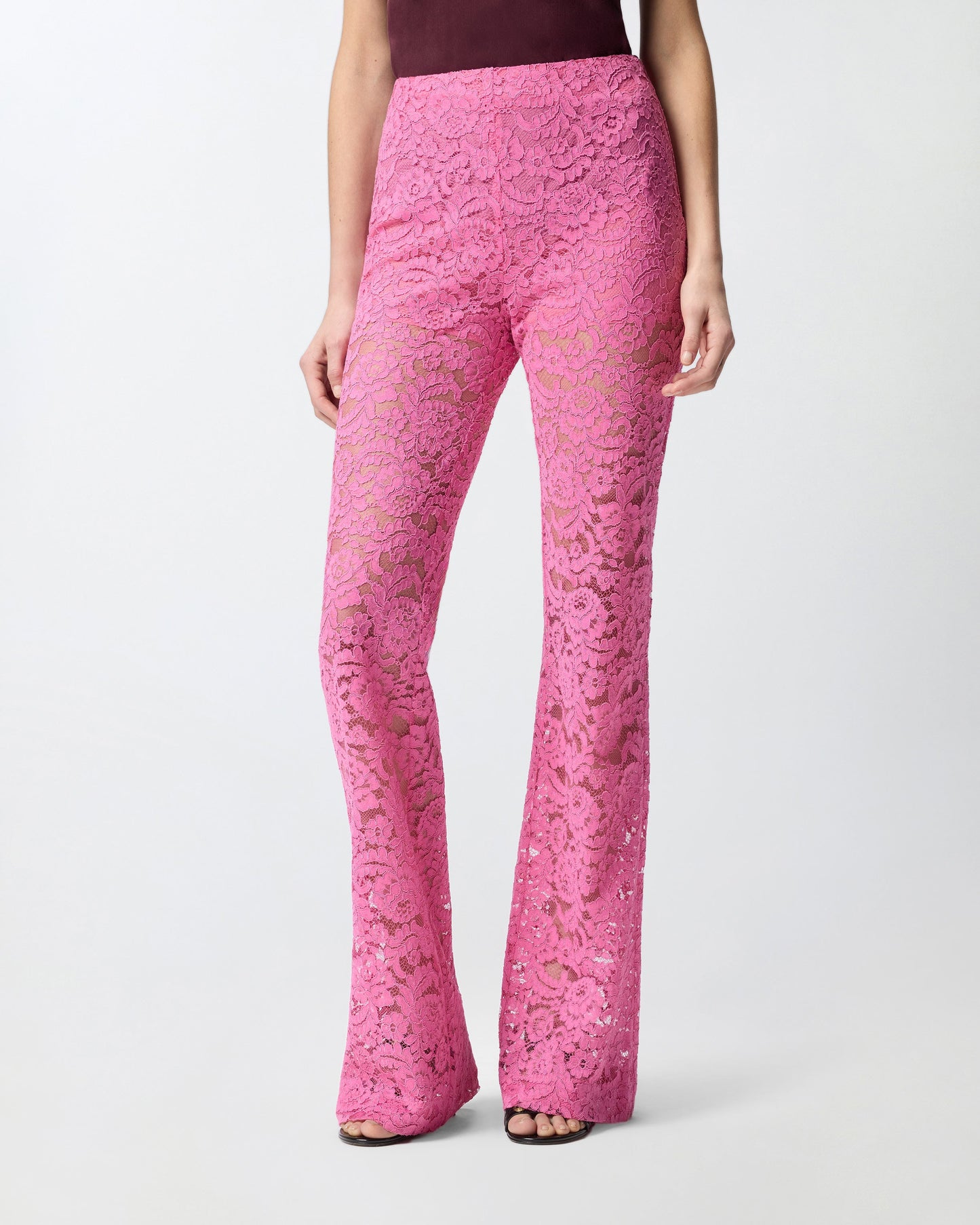 Flared lace trousers