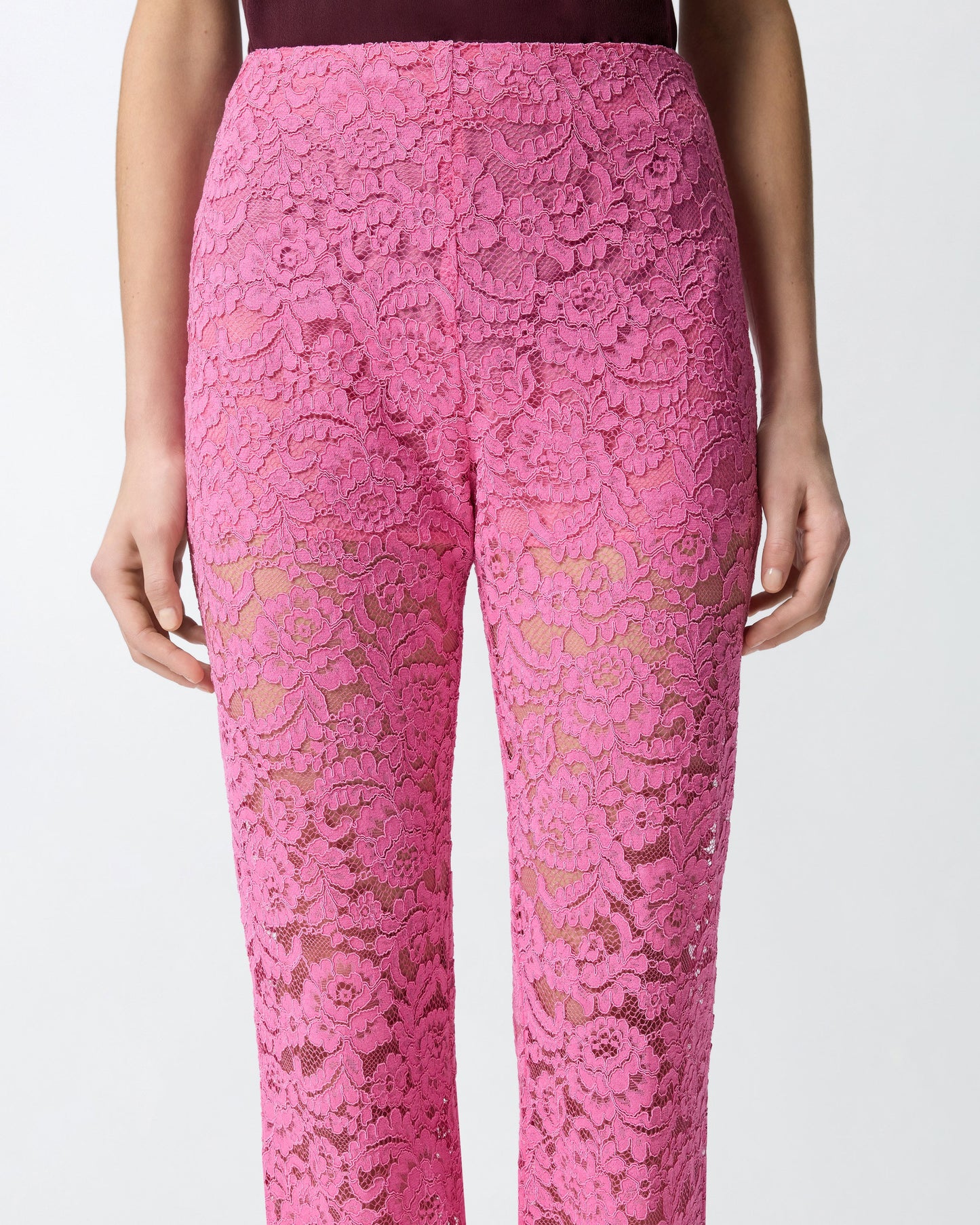 Flared lace trousers
