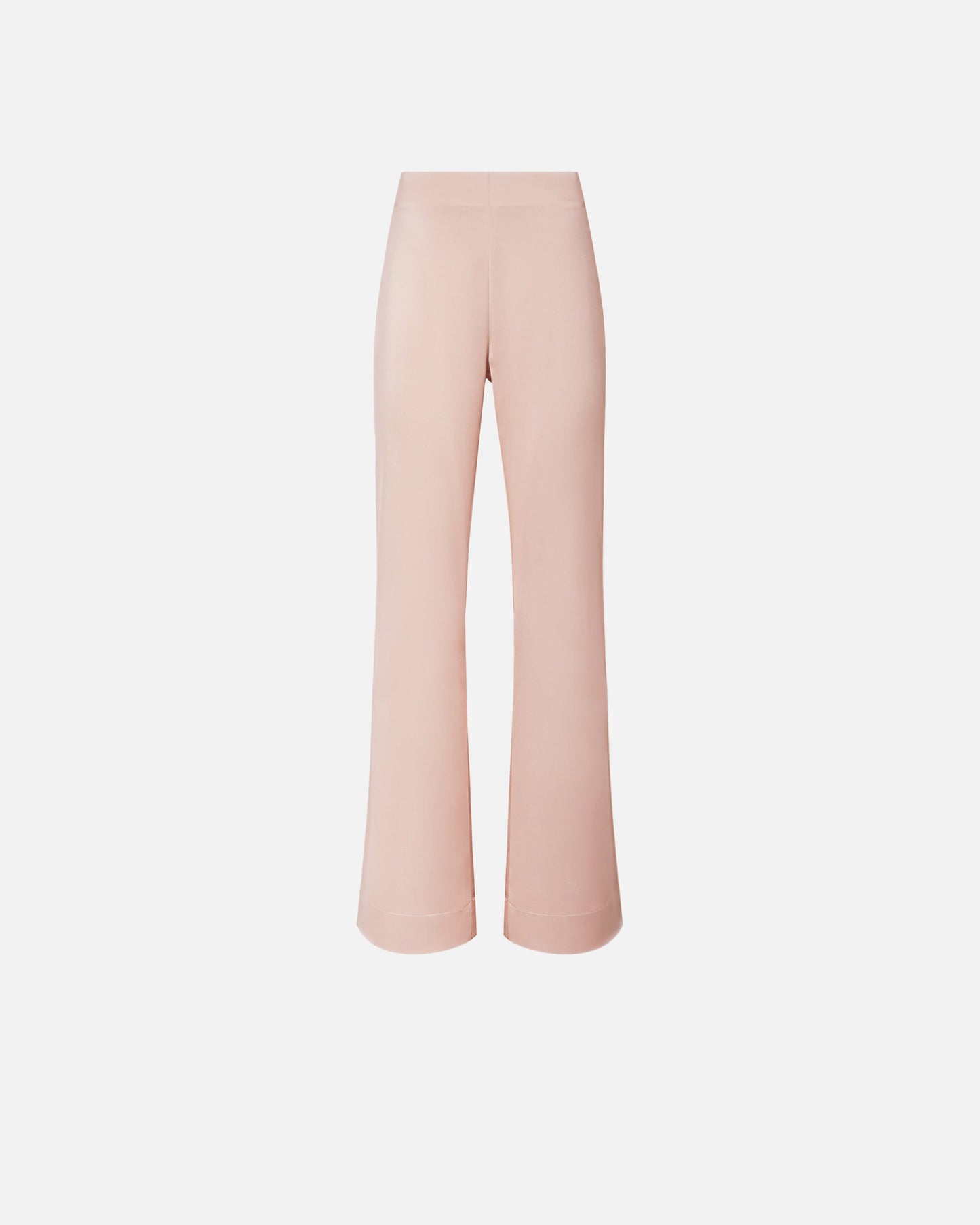 Flared trousers in satin