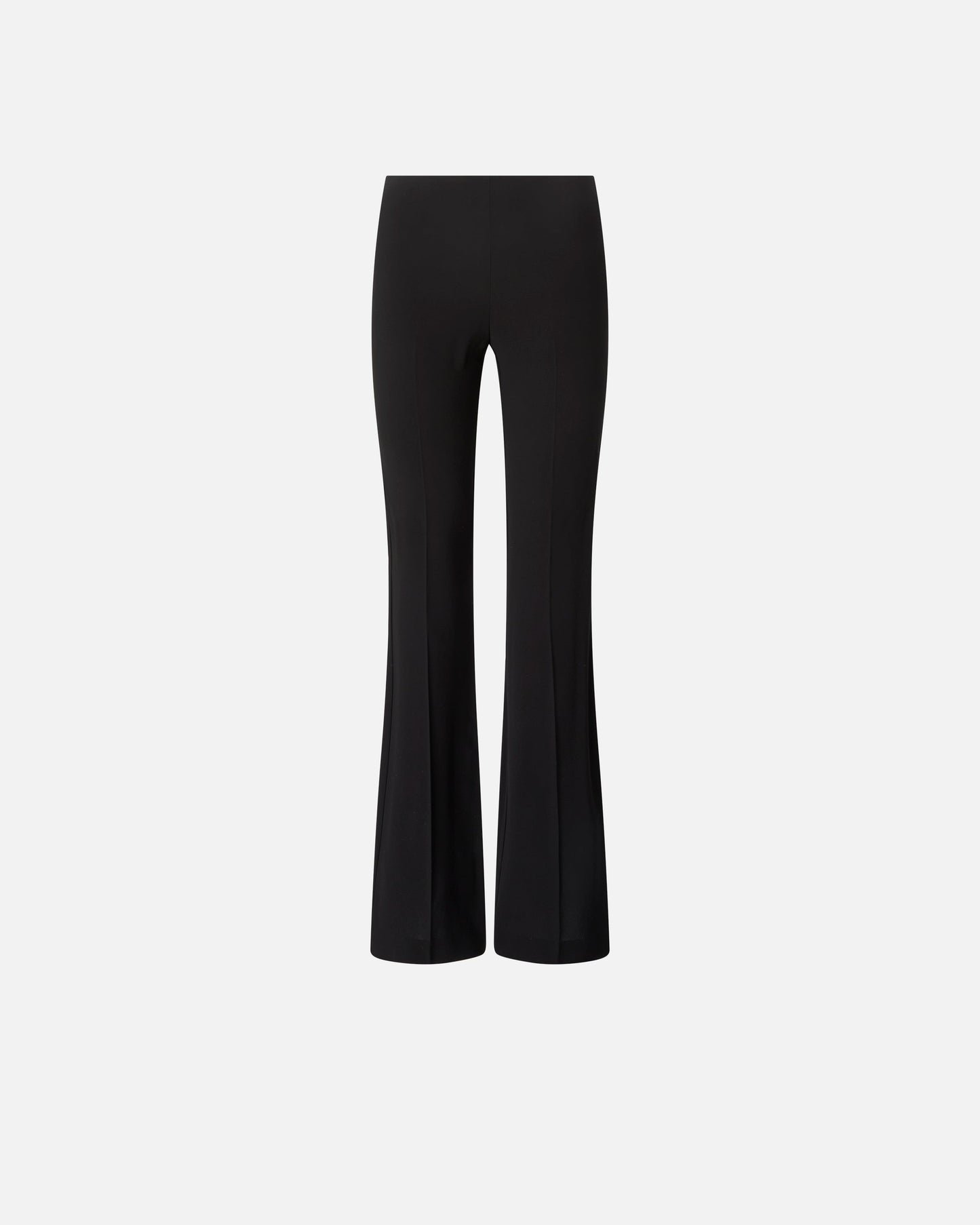 Flared trousers with pressed pleat detail