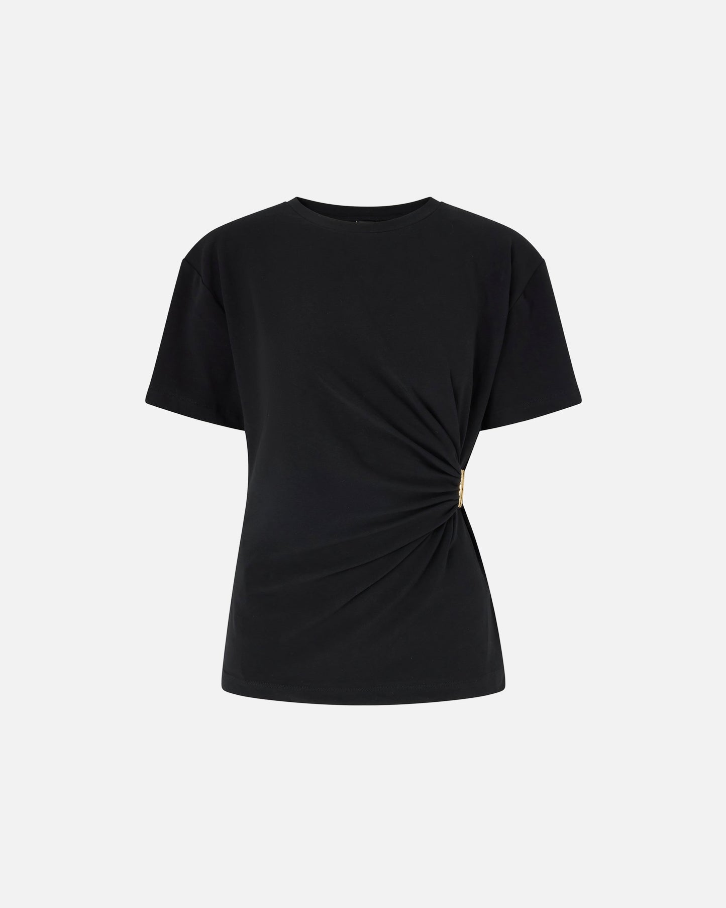T-shirt with draping and gold detail