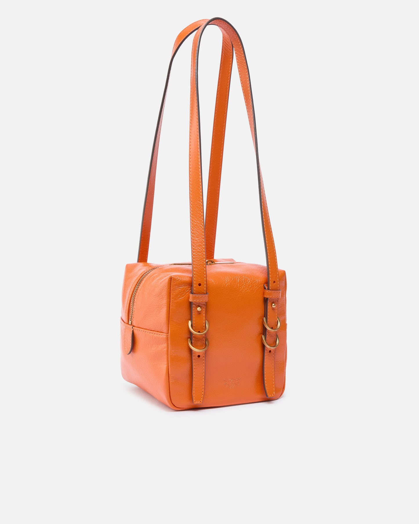 Cubic Bag small crossbody bag in shiny leather