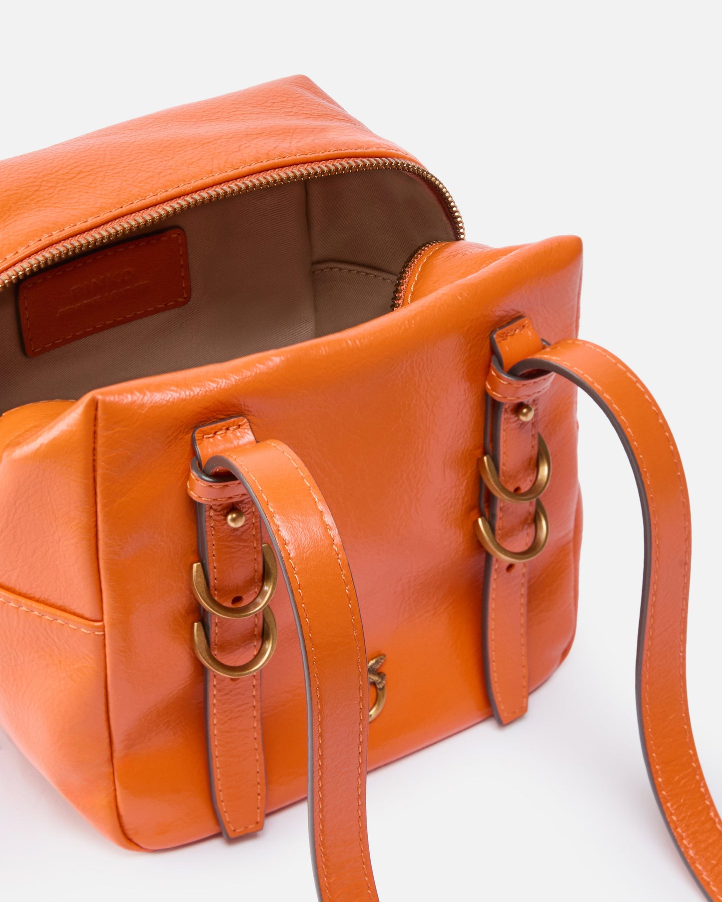 Cubic Bag small crossbody bag in shiny leather