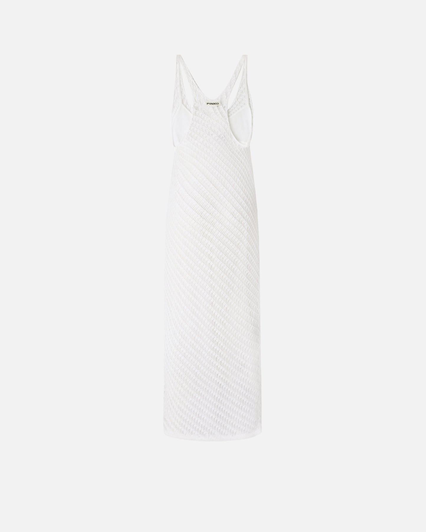 Crochet-effect midi dress with sequins
