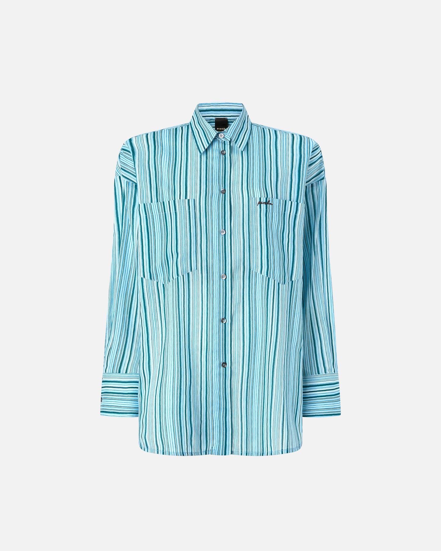 Striped cotton shirt with pockets