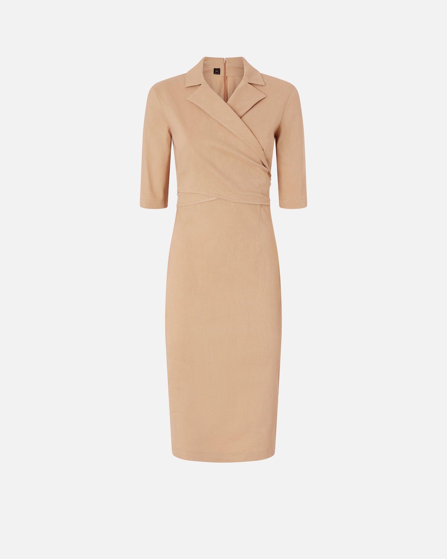 Slim-fit midi dress with bow