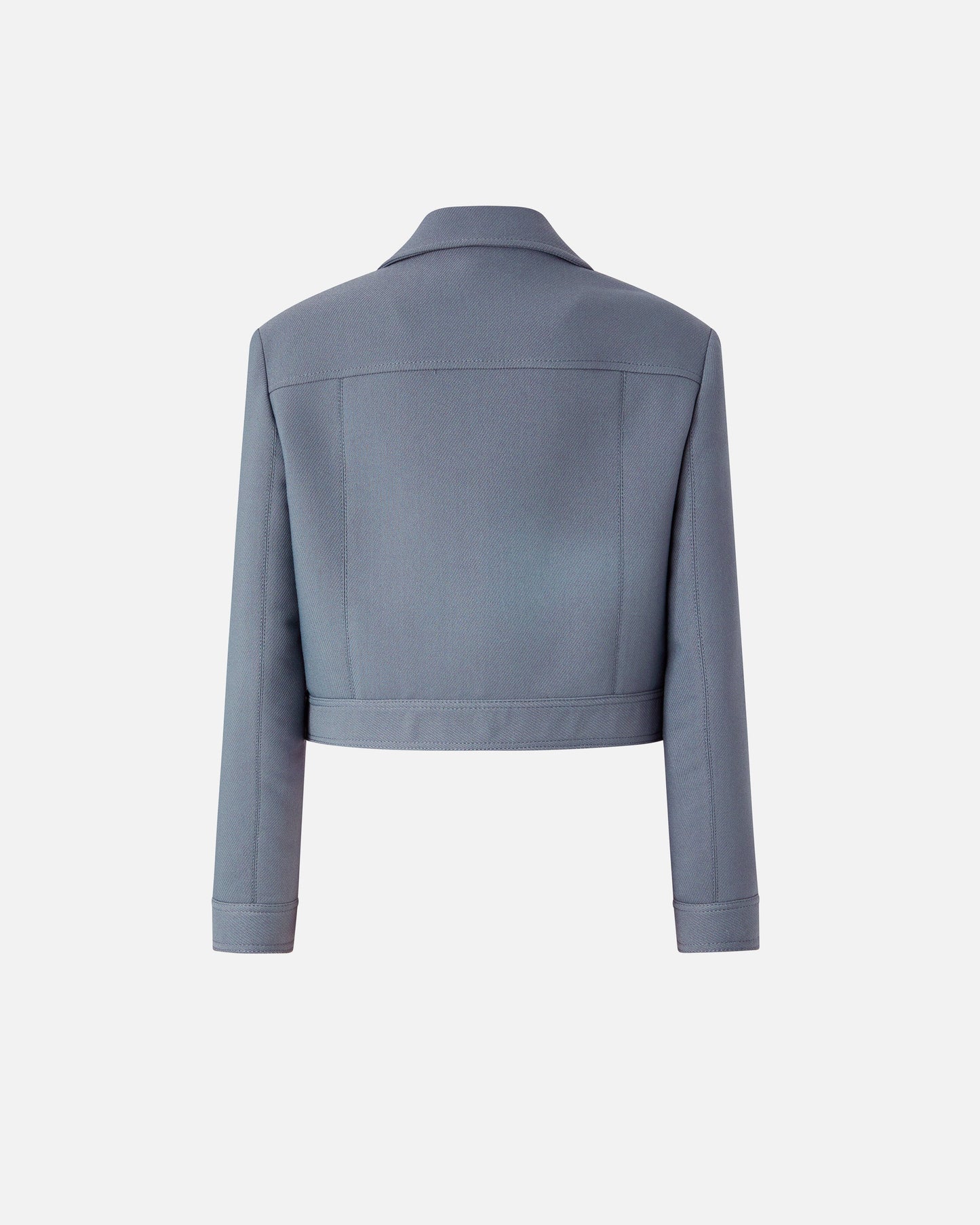 Cropped jacket with topstitching